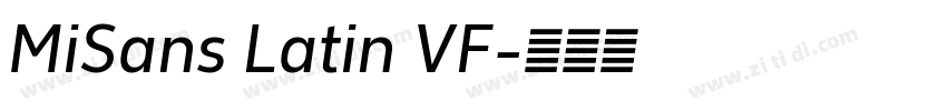 MiSans Latin VF字体转换